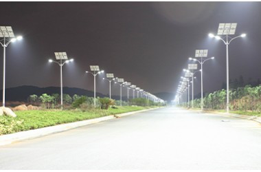 Solar street light on Lingyun Road, Nanchong City, Sichuan Province